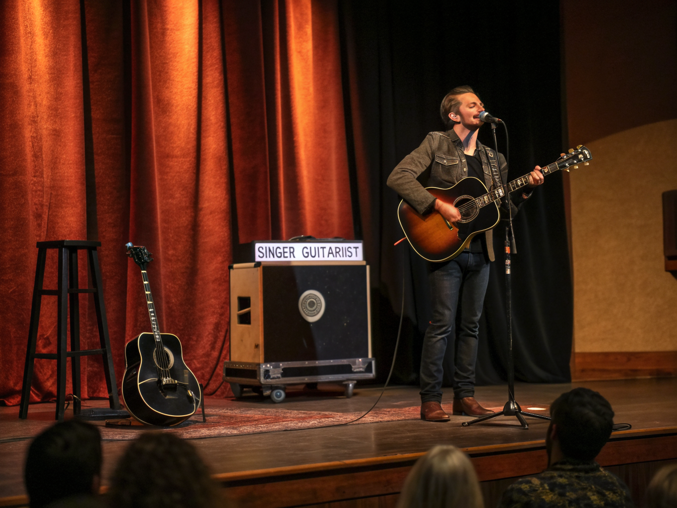 Local musician performing live on stage
